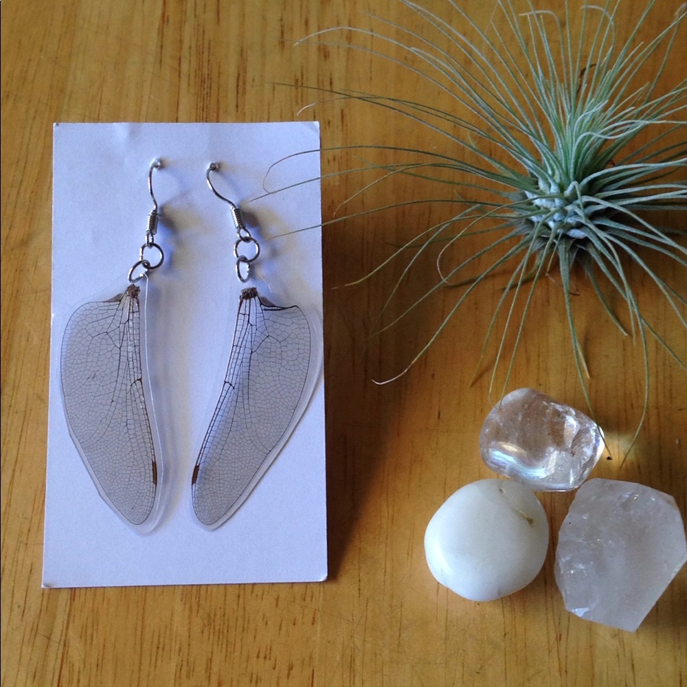 Handmade by me, insect wing jewellery